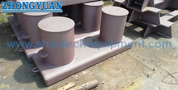 ISO 13795 Type B Welded Steel Bollards With Wide Base Plat Ship Towing Equipment