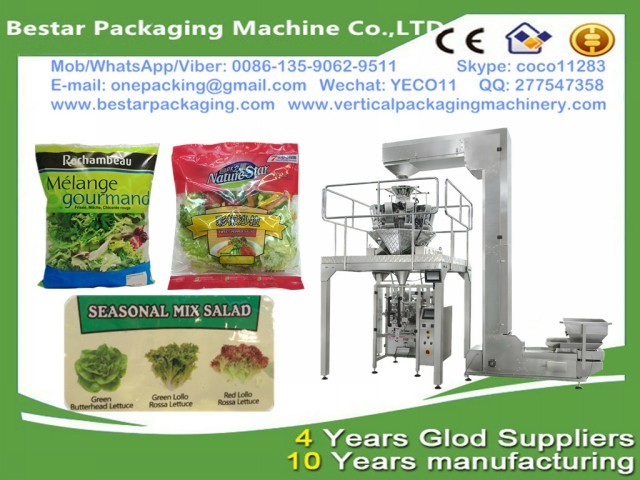 Vegetable packing machine with multi-heads weigher,Vegetable packaging machine