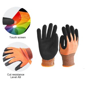 Protective N-D138 A9 Level Anti-Cut Gloves with Touchscreen Function Black