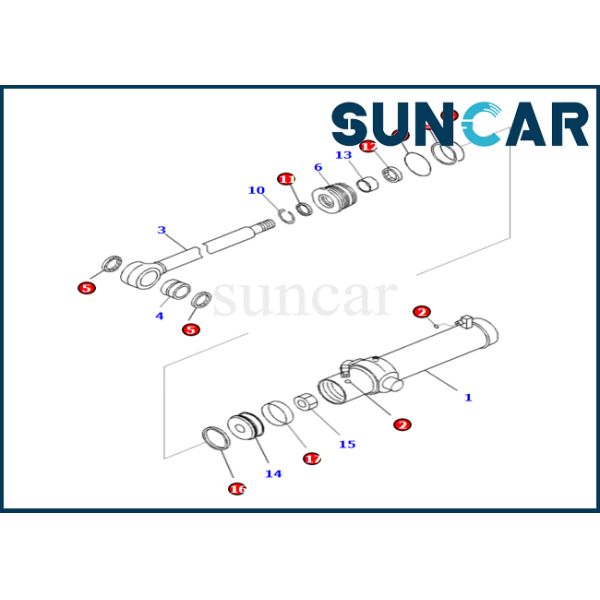 707-02-08120 7070208120 Ripper Cylinder Seal Kit For GD663A-2 GD555-5 GD675-5 Komatsu