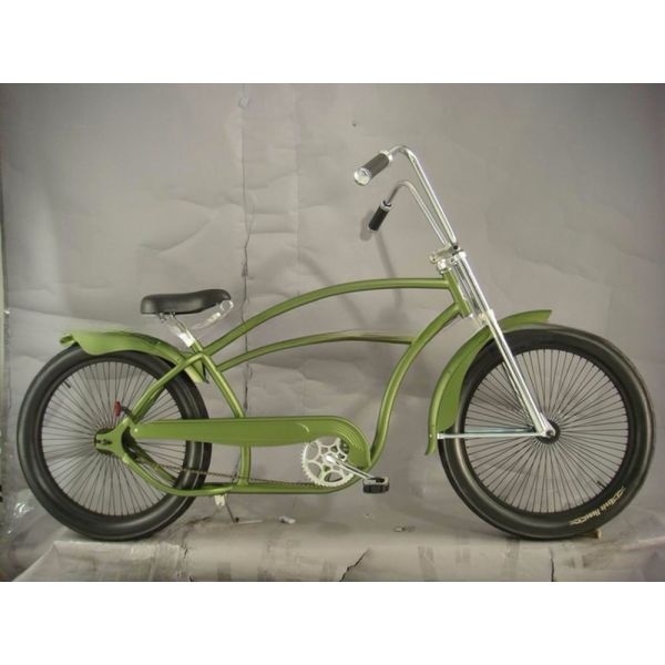 Fat Tire 26" Extended Beach Cruiser Bike with Steel Frame and Disc Brake Technology