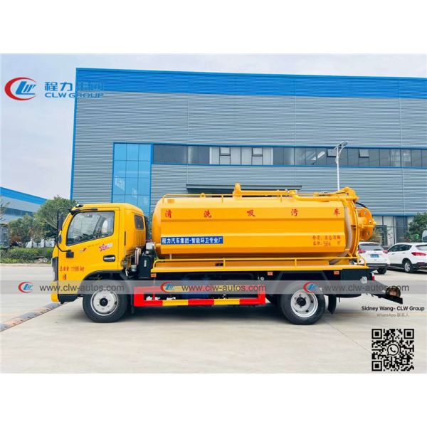LHD Dongfeng Duolicar 8cbm Vacuum Suction Truck
