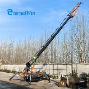 Remote Control Mini Spider Crane 250 KW Engine Power for Smooth and Versatile Lifting