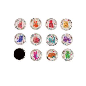 Clear Round Glass Pebble Magnets Refrigerator Magnet Souvenir