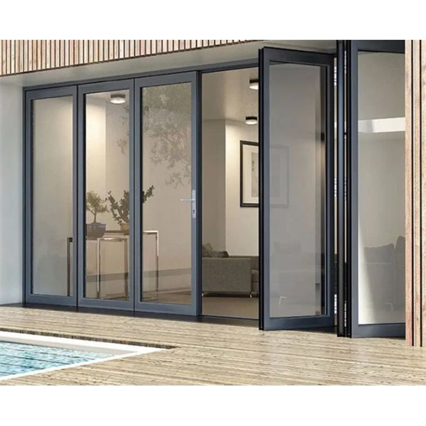 35dB Sound Insulation Glass Bi-Folding Doors For To Service Apartments