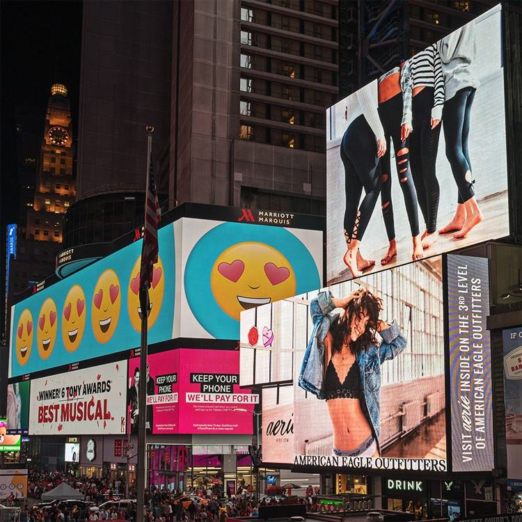 Outdoor LED Screen Solar Electronic Signs Double Sided Billboard Steel Structure