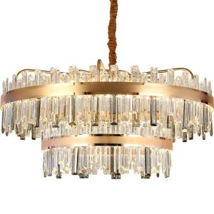 JYLIGHTING Luxury Crystal Hotel Wedding Floor Large Big Led Living Staircase