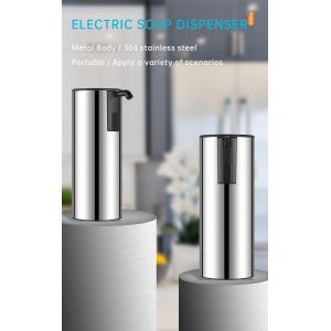 Automatic Touch Free Liquid Soap Dispenser 304 Stainless Metal Body