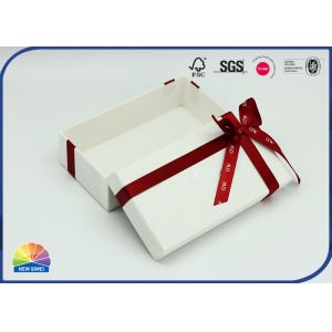 China Ribbon Bowknot Paper Medium Gift Box Silver Foil Hot Stamping on sale