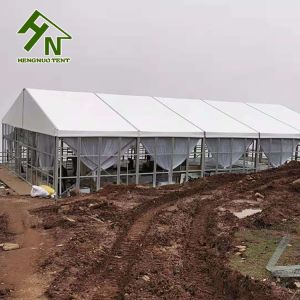 White Waterproof Frame Tent A Shape Tent With Glass Wall