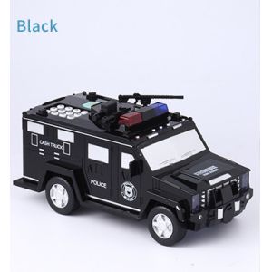 Customized Robotic Police Car Coin Bank With Finger Print Plastic Money Box