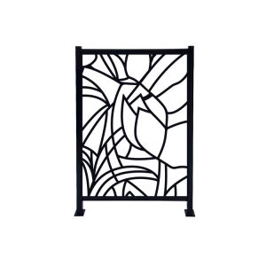 Square Aluminum Black Fence Panels Outdoor Residential