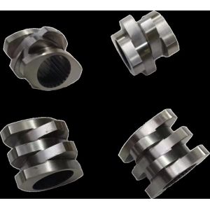 Melting Zone Twin Screw Extruder Parts 30° 45° 60° 90° Angle Screws 71mm OD