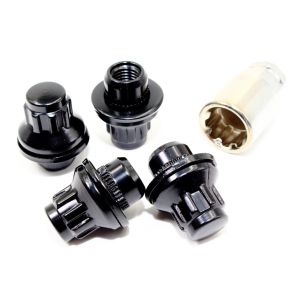 Quality Mag Style Gloss Black Wheel Lock Lug Nut 12x1.5 Thread 1.47&quot; Overall Length for sale