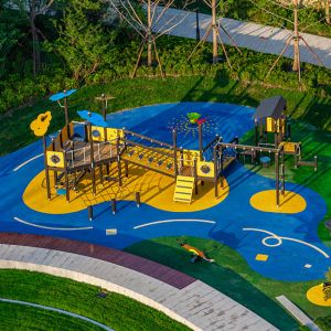 2 Layer EPDM Surface Poured Rubber Playground Flooring Epdm Scraps Material