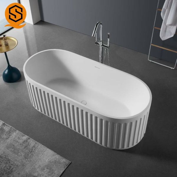 Buy SGS Antibacterial 170cm Freestanding Adult Bathtub Matte White 300C at wholesale prices