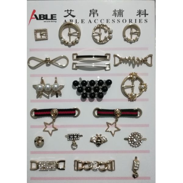 Custom strap cam buckle magnetic bag women dresses shoe buckle metal shoe