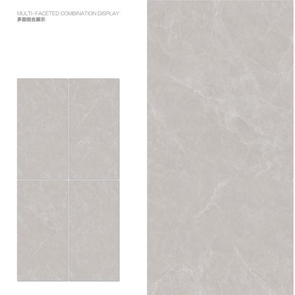 Gray Baby Face Glazed Porcelain Floor Tiles 600x1200mm