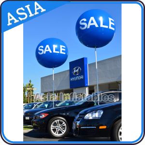 Quality Advertising Helium Balloon And Blimps Soccer , Sphere Flying Paint Shape Ball for sale