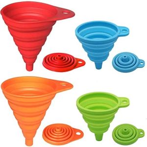 Quality Foldable Food Grade Silicone Collapsible Funnel For Home Kitchen for sale