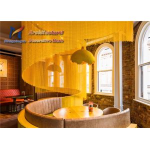 Curved Aluminum Chain Curtains Anodized 12mm Chain Link Fly Screens