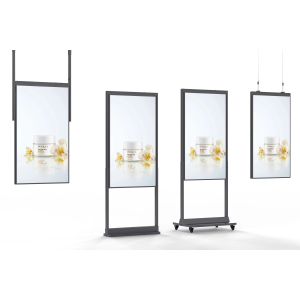 Quality Industrial Shop Window Screen Hanging Highlights 4K Sunlight Readable Retail Window Display for sale