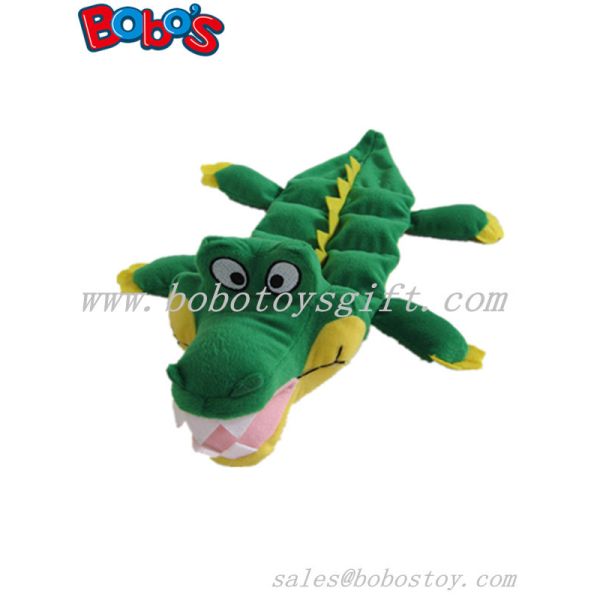 Buy 11.8inch plush pet dog toy green crocodile with squeaker at wholesale prices