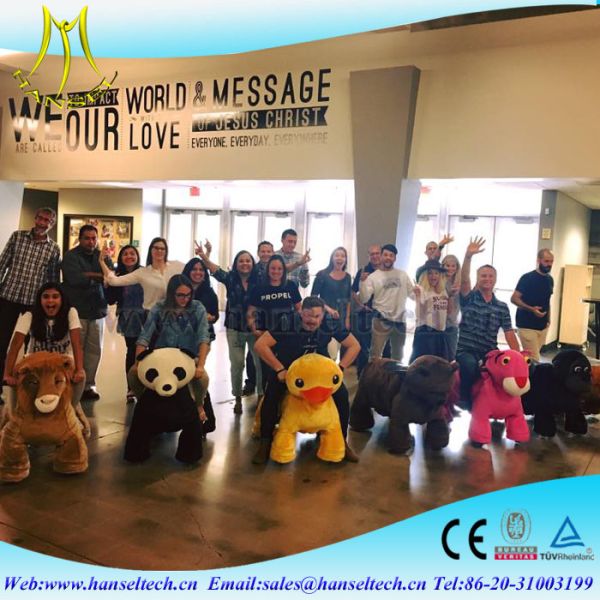 Hansel high attractive kid amusement park trains rides for sale coin game stuffed animal party motorized ride for party