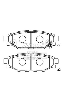 Buy Subaru Legacy Ceramic Rear Brake Pads Replacement D1114 26696-AG010 at wholesale prices