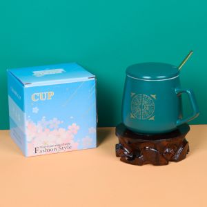 Matte 7x9cm Reusable Ceramic Coffee Cup Traditional Chinese Medicine Style With