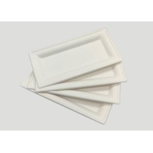 Sugarcane Rectangle Dinner 10"×5” Biodegradable Food Trays