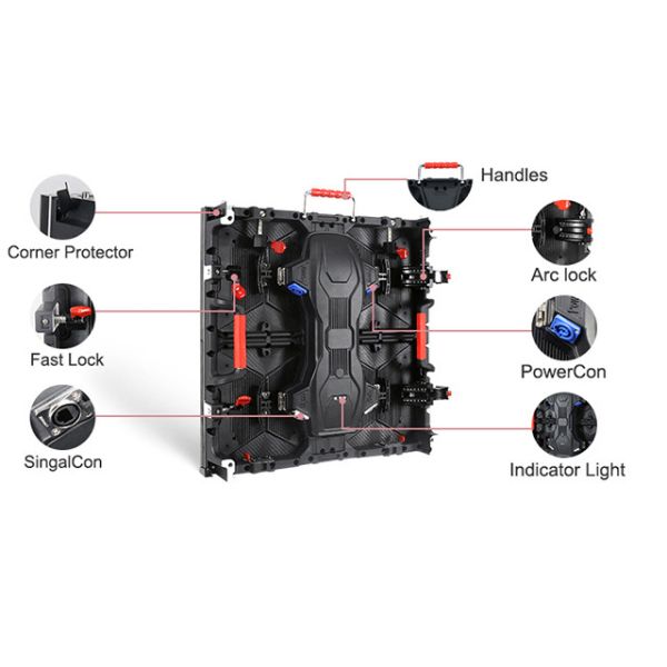 Buy Indoor Outdoor LED Stage Backdrop Screen 500x500mm Seamless Splicing Rental LED Screen at wholesale prices