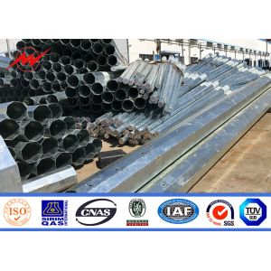 6-18m Solar Street Light Pole , Tubular Steel Pole