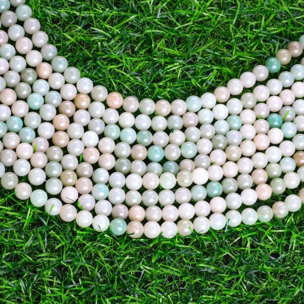 She Tai Jade Round Bead Natural Crystal Gemstone Different Bead Size Loose Bead Strands for DIY Jewelry Making