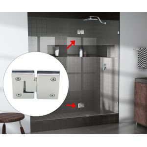 Quality Normal Style Glass to Glass Shower Hinge for 180 Degree Opening in Bathroom Renovation for sale