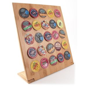 2017 new bamboo coffee capsule drawer k cup dispenser