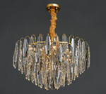 Dimmable Round Luxury Pendant Lights Customised Crystal Smoke Grey Pendant Light Rustproof