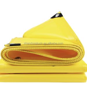 White Yellow PVC Tarpaulin Rainproof Waterproof Sun Resistant with Wide