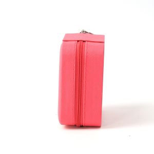 Luxury Jewellery Gift Storage Box Custom Portable Small Leather Rose Red Jewelry