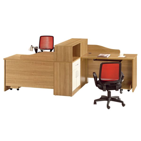 Buy Panel Wood Compact Office Desk Workstation For Two Person at wholesale prices