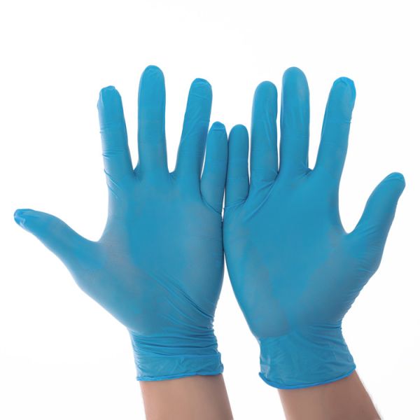 Buy Medical Examination Disposable Protective Gloves Nitrile Black White Blue at wholesale prices