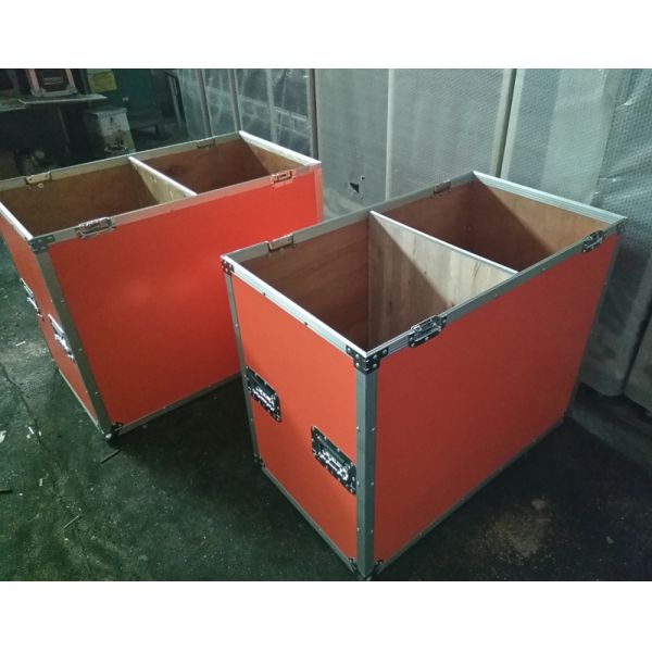 Orange Speaker Audio Road Aluminum Tool Cases with 9mm Thickness Fireproof Plywood Board