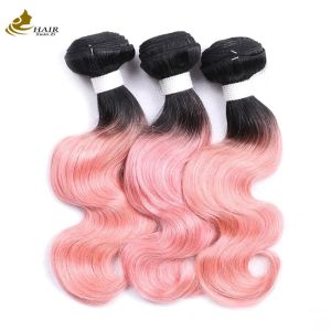 China Malaysian Pink Virgin Human Hair Bundles 20Inch 1B Natural Looking on sale