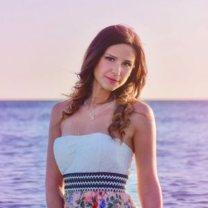 Engraved Sterling Silver Heart Pendant Necklace With Purple Austrian crystal