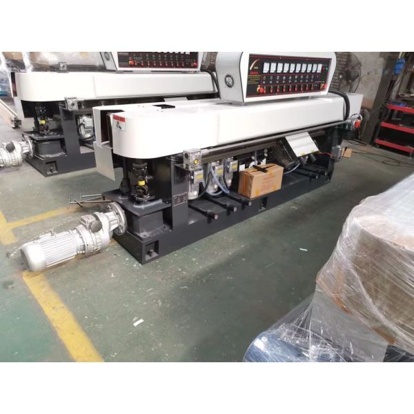 Automatic PLC 9 Motors Straight Line Glass Edging Machine Glass Polishing Machine