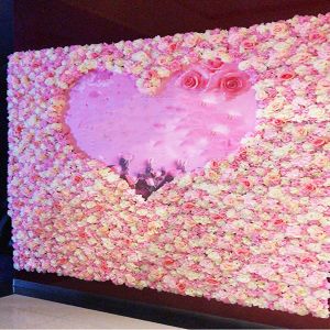 China 40*60cm Silk Fabric Coloful Artificial Rose Flower Wall Vertical Garden Handmade Real Touch on sale