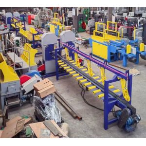 Automatic Vertical Twin Head Bandsaw Sawmill Line Wood Saw Machine