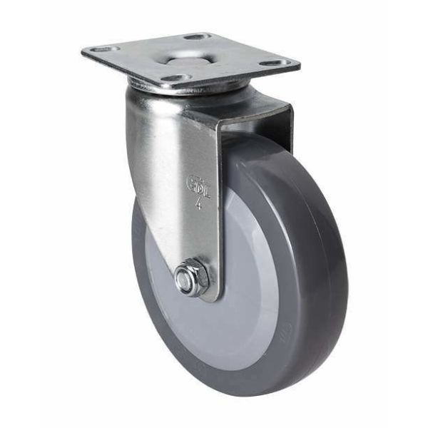 Buy 4" 70kg Plate Swivel PU Caster 3614-74 Edl Light Thickness 2.5mm Bearing Type Sleeve at wholesale prices