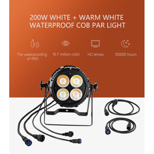 200Watt DJ Stage Lights 4 Eyes Cob 120 LED Par Lamp Energy Saving