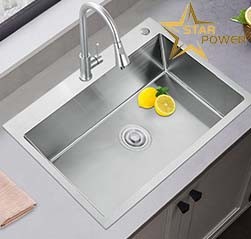 Buy 33 Inches Handmade Kitchen Sink Stainless Steel Simple Basin Type at wholesale prices